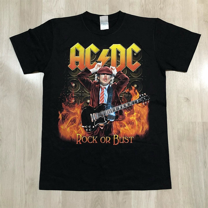 Vintage AC/DC Heavy Metal Rock Blues Short Sleeve T-Shirt