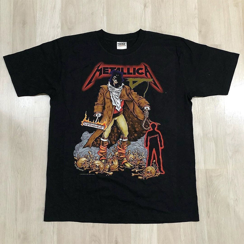 Skull Rock Metallica Retro Graphic T-shirt