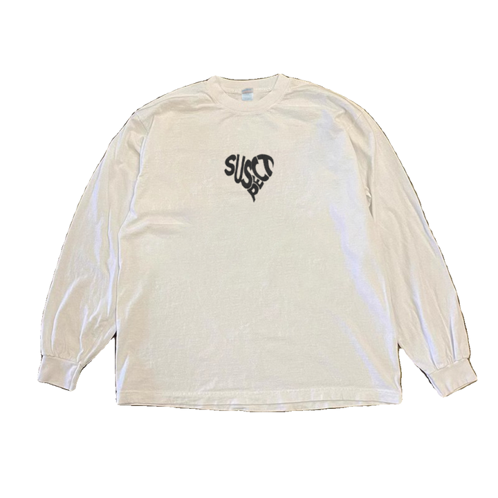 Minimalist Heart Print Cotton Long Sleeve Tee