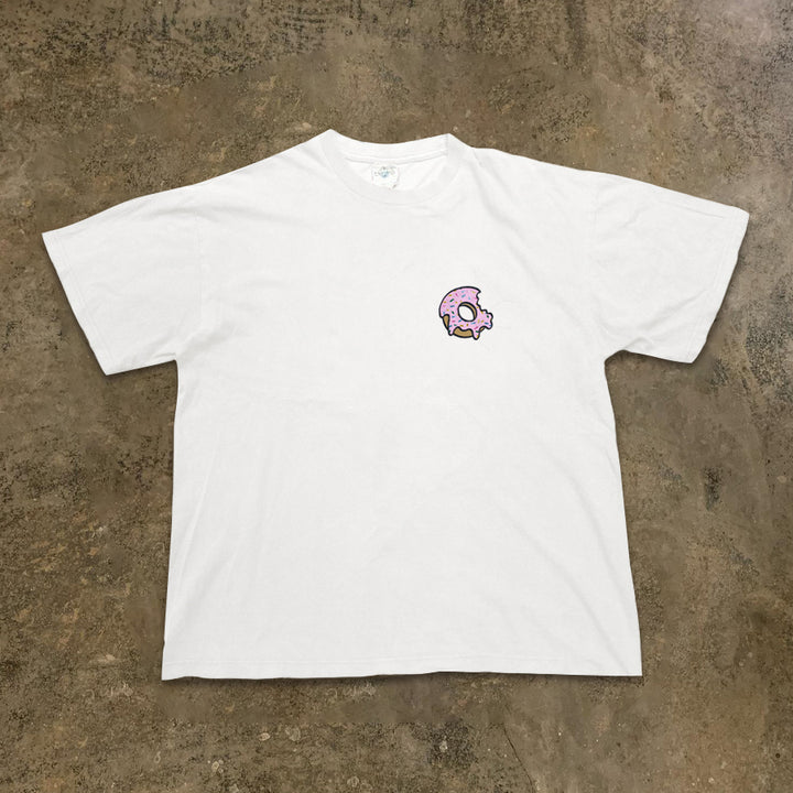 Creative Letter Print Black and White Cotton T-Shirt