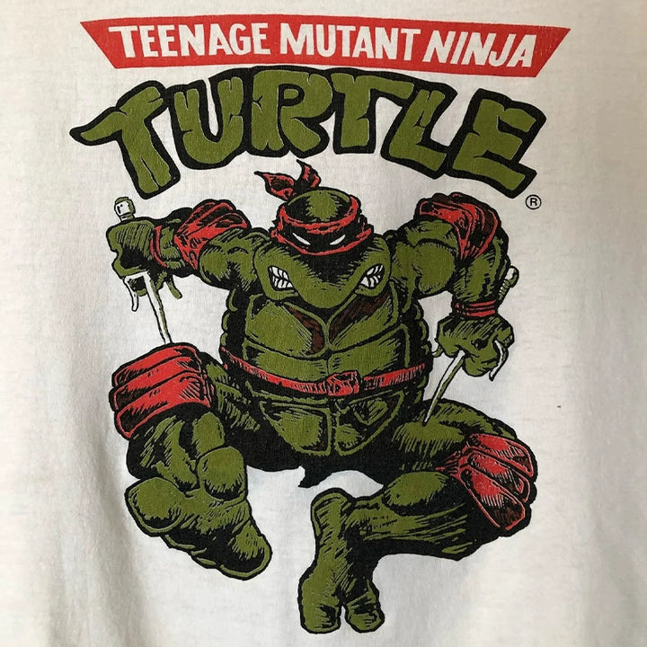 Retro TMNT Cartoon Graphic Off-Shoulder T-Shirt