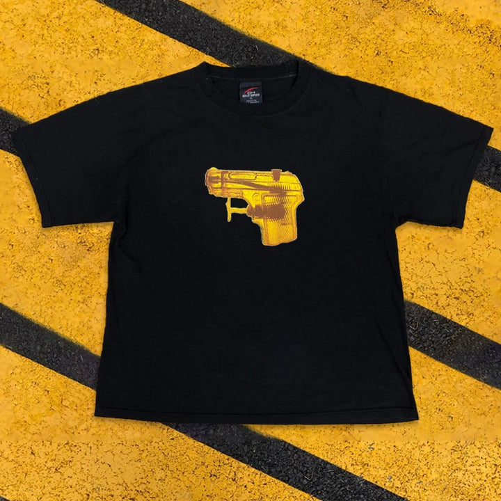 Vintage Pistol Graphic Heavyweight Cotton T-Shirt