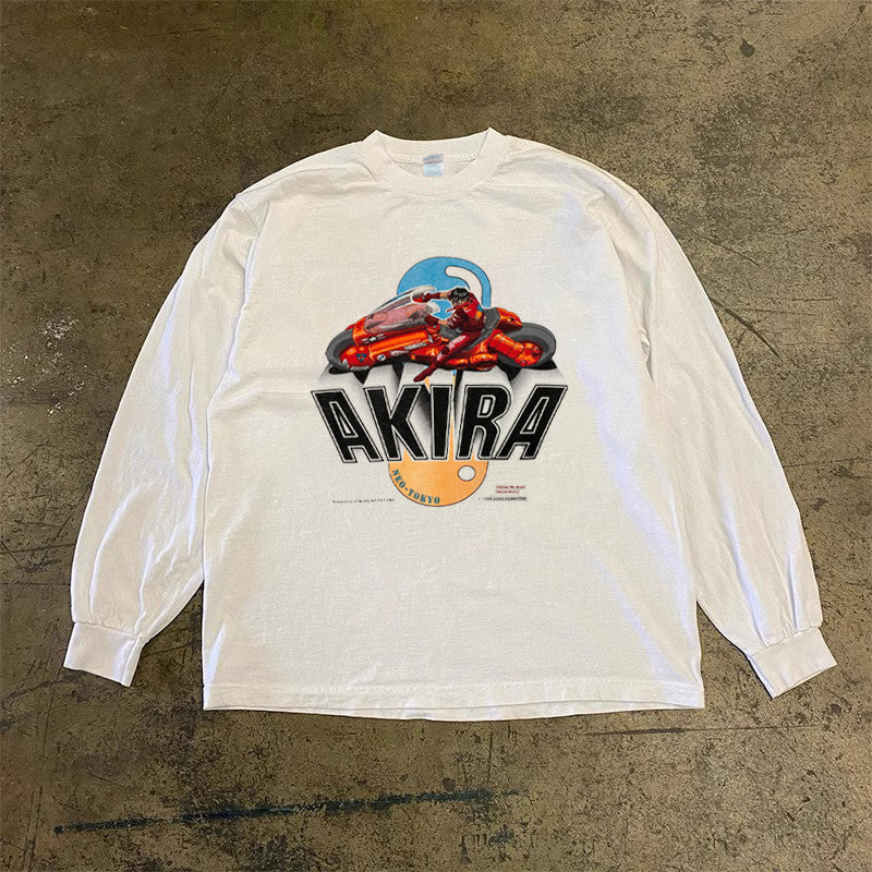 Vintage Akira-Inspired Graphic Long Sleeve T-Shirt
