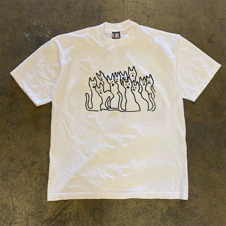 Curious Cats Collection: Fun Print T-Shirts