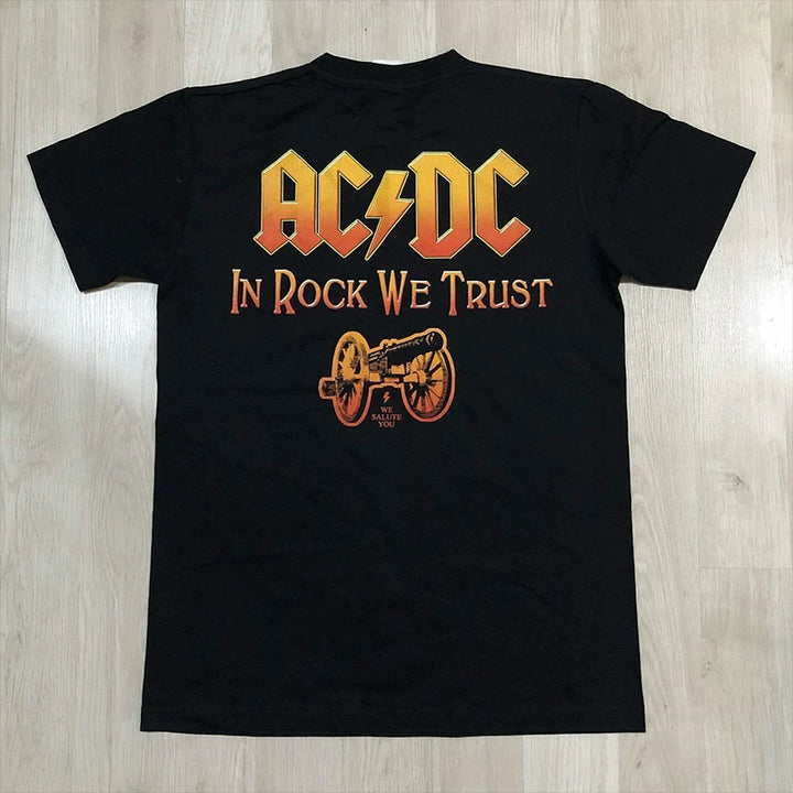 Vintage AC/DC Heavy Metal Rock Blues Short Sleeve T-Shirt