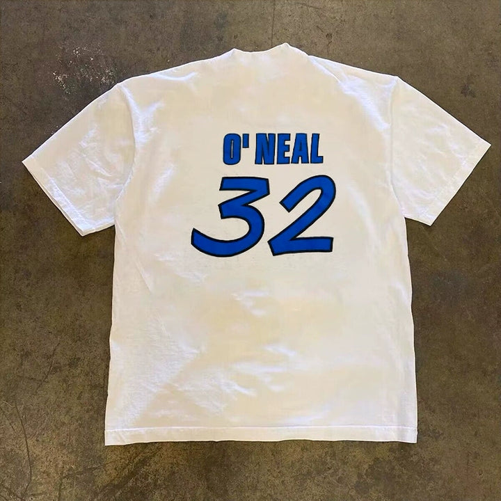 Hong Kong Style Basketball Number 32 Short-Sleeved T-Shirt