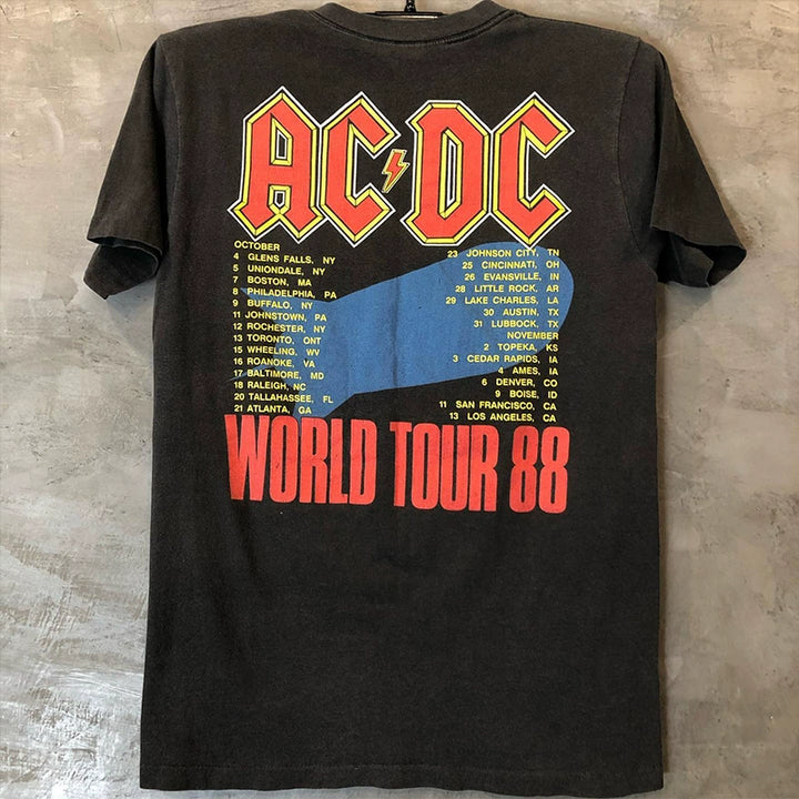 ACDC Retro Street Vibe Dropped Shoulder T-Shirt