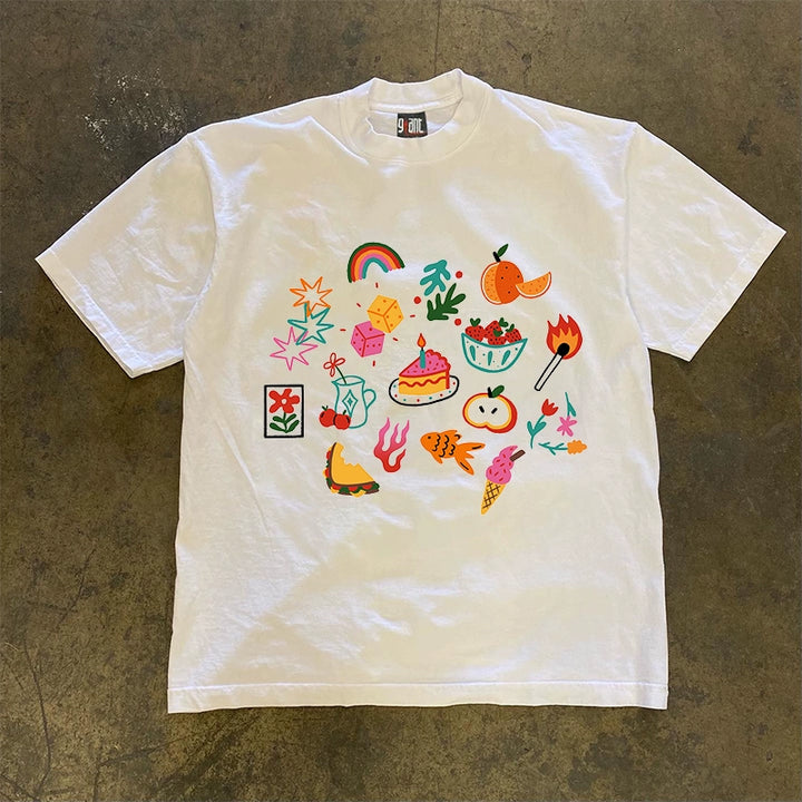 Happy Afternoon Tea Hong Kong Style Short Sleeve T-Shirt