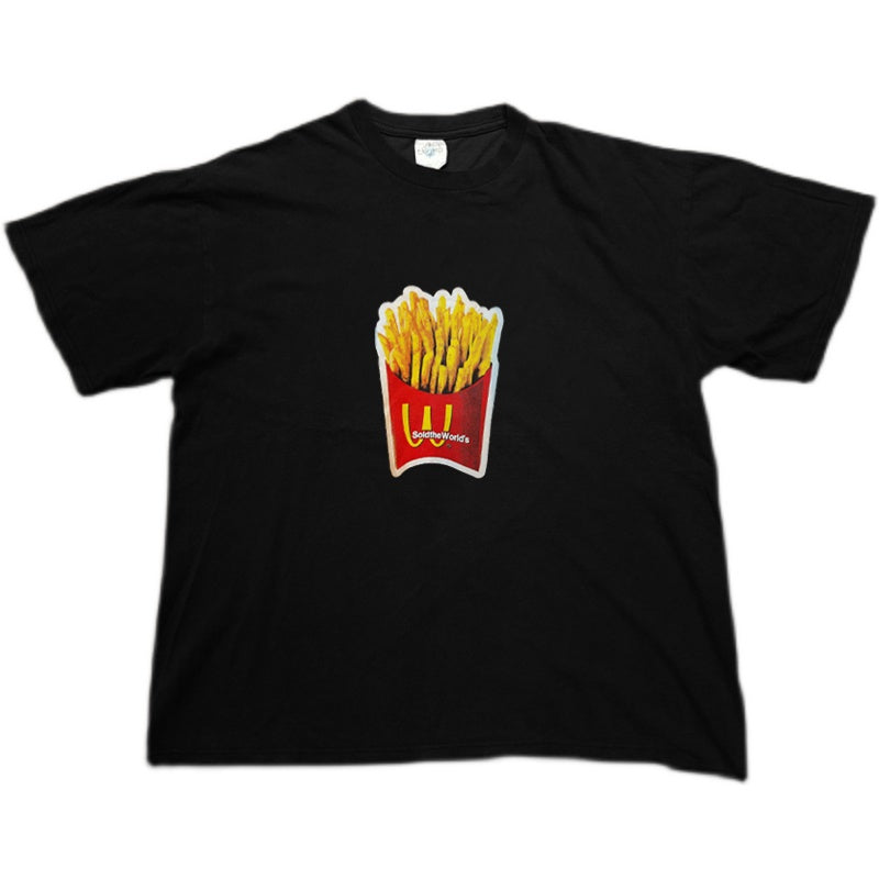 Realistic Printed French Fry Short Sleeve T-Shirt