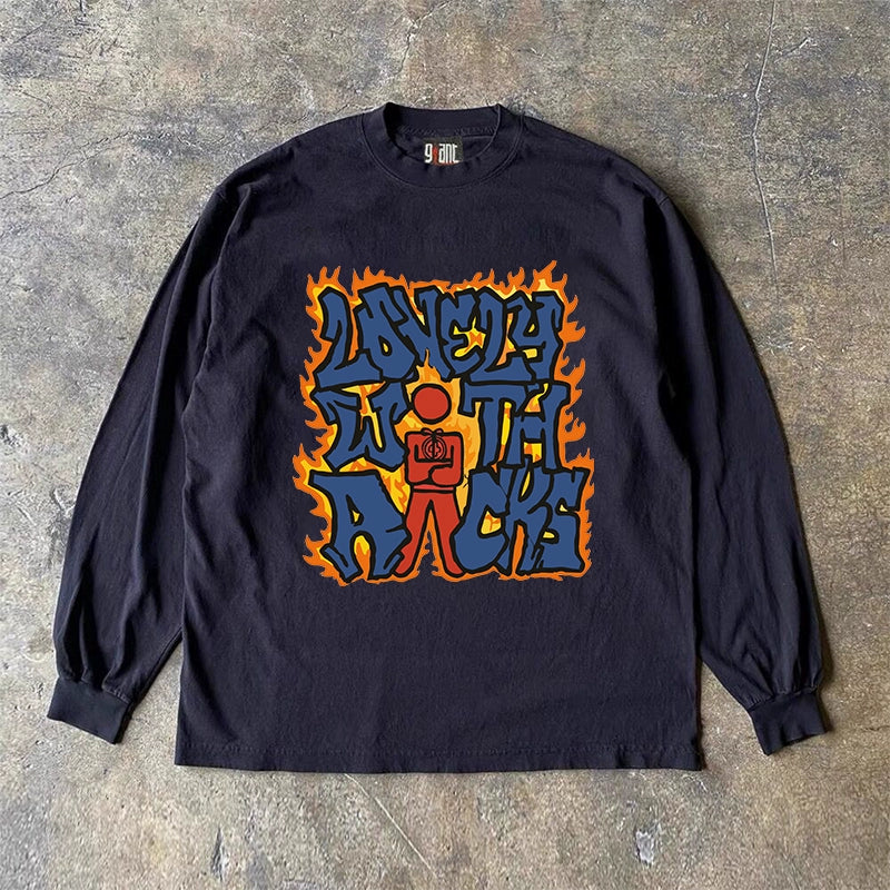 Stand in the Fire Vintage Graphic Long Sleeve T-Shirt