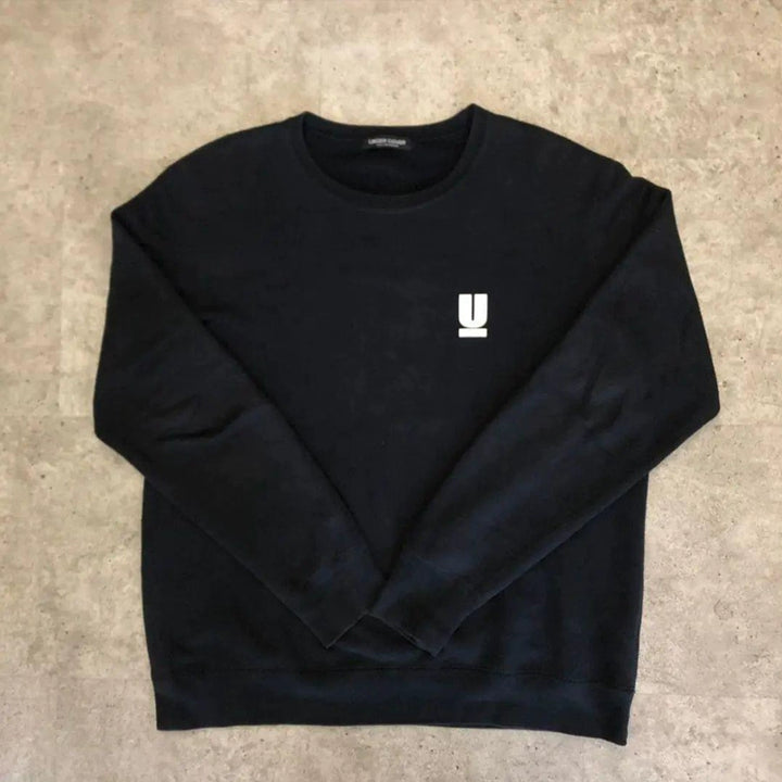 Vintage Black Hiphop Streetwear Pullover Sweatshirt