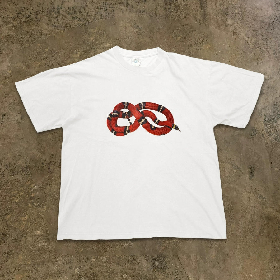 Realistic Snake Print Hip-Hop T-Shirt