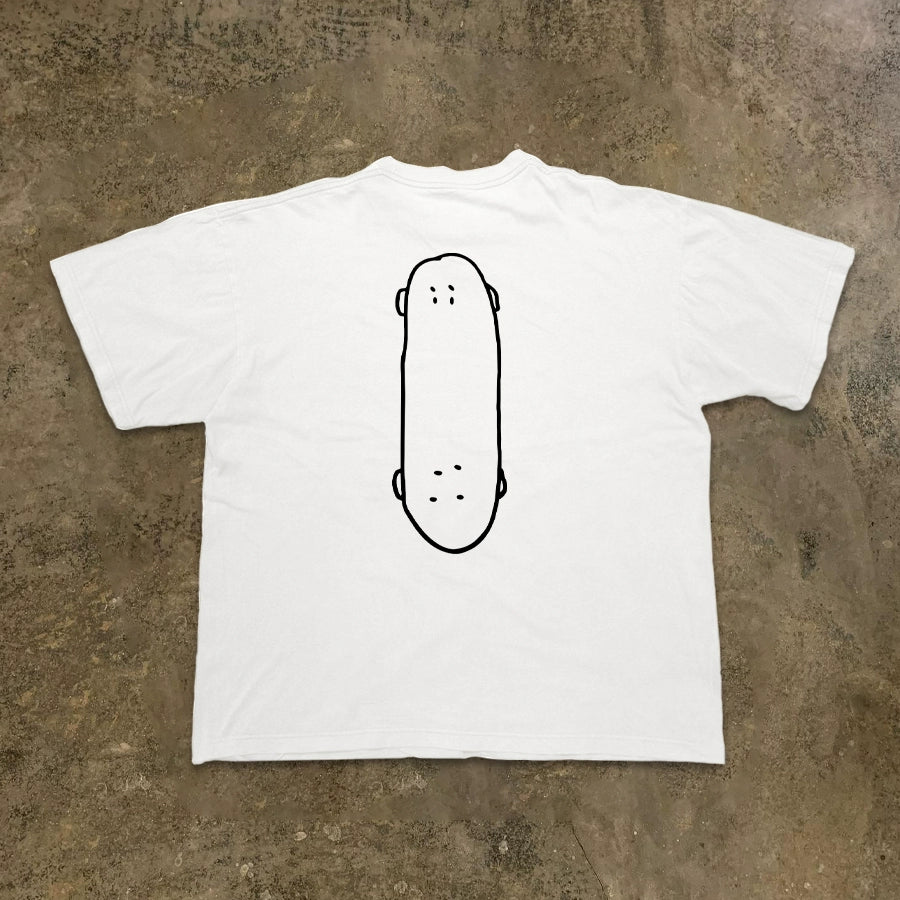 Minimalist Skater-Inspired Cotton T-Shirt