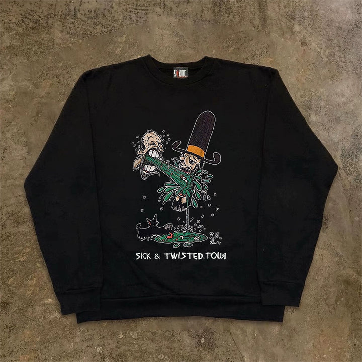 Vintage Biting the Arm Crewneck Sweatshirt