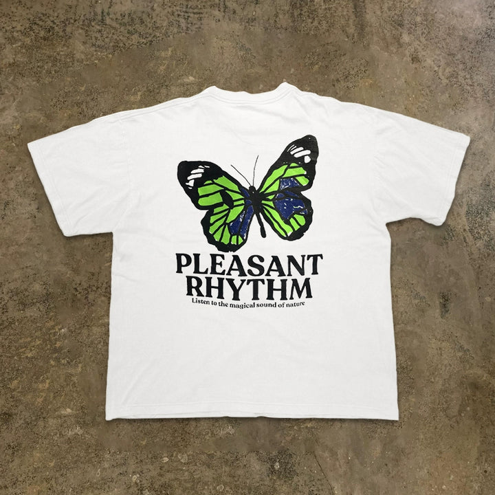 Butterfly Creative Print Cotton T-Shirt