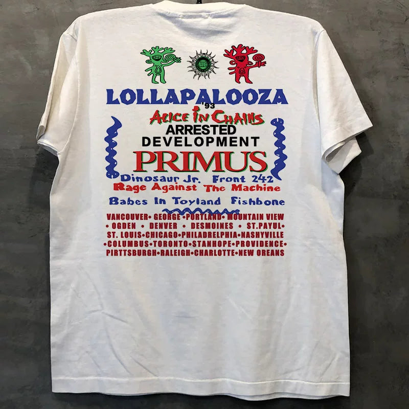 Retro Lollapalooza Vintage Short Sleeve T-Shirt