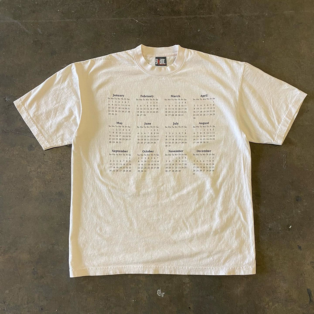 Niche Typography 12-Month Calendar T-Shirt