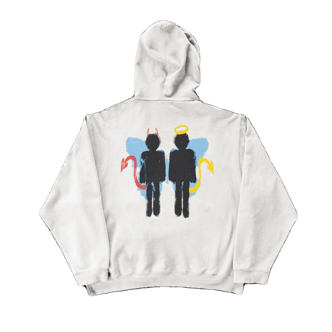 Devil and Angel Graphic Hooded Sweatshirt