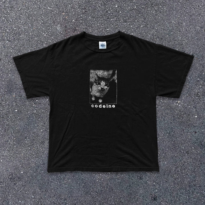 Vintage Wash Cat Graphic T-Shirt