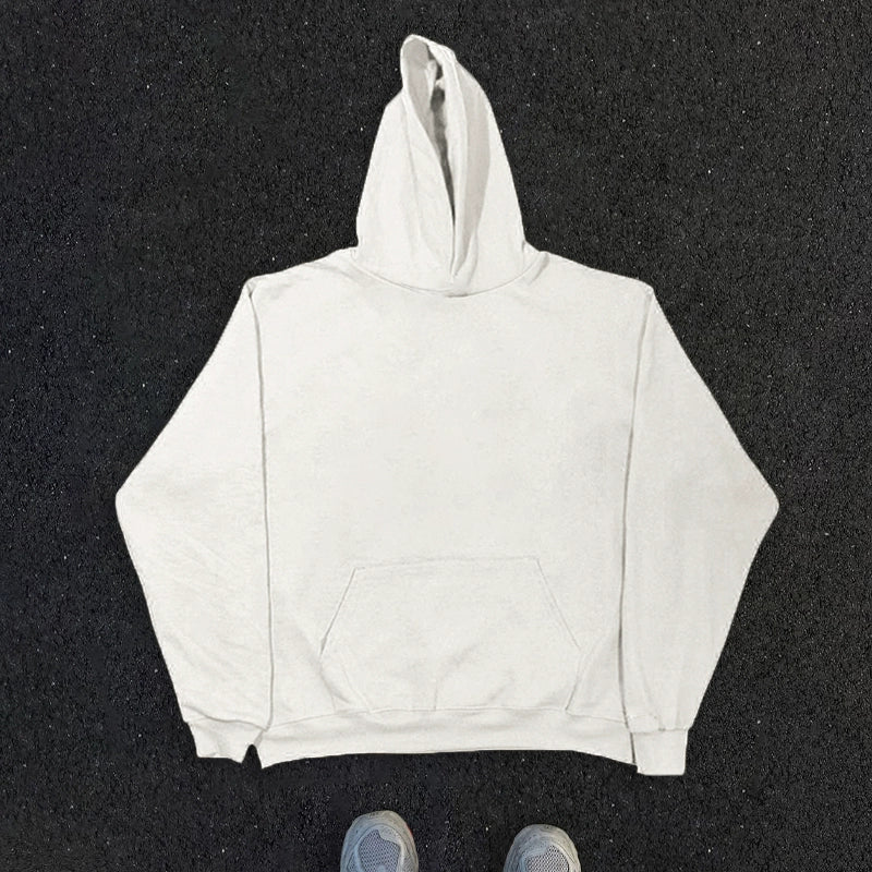 Classic Solid Colour Hoodie with College Style