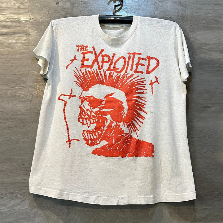 Exploited Hardcore Punk Slouchy Heavy Cotton T-Shirt