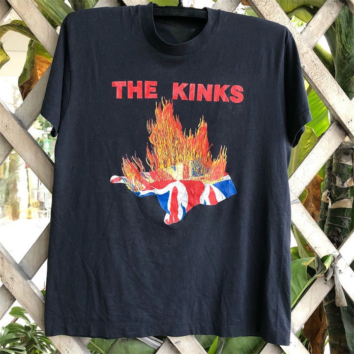 Kinks Fantasy Band Trendy Vintage Short Sleeve Tee