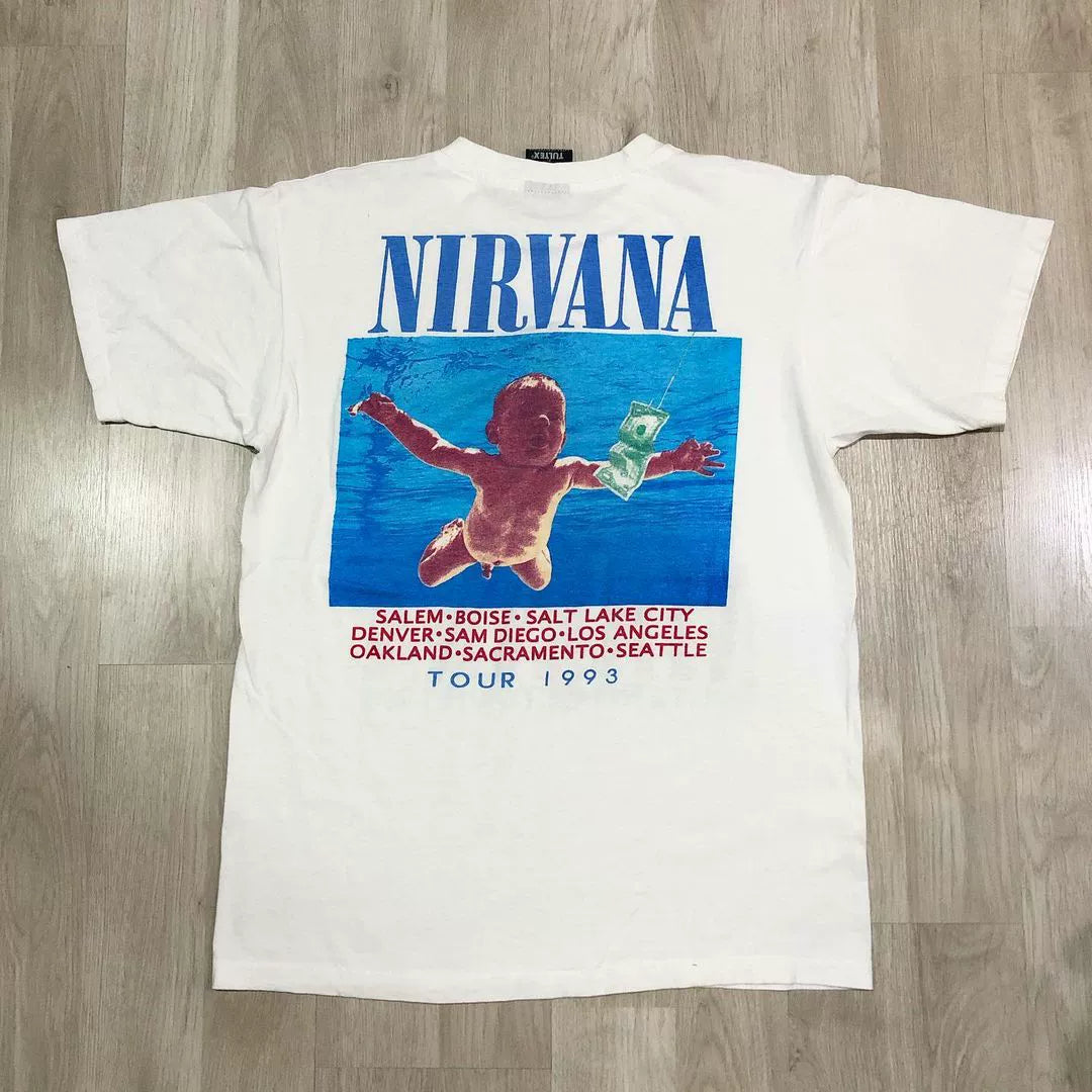 Nirvana Angel Rock Band Off-Shoulder Streetwear T-Shirt