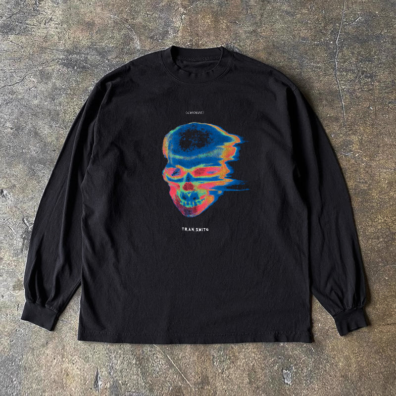 Neon Skull Vintage Streetwear Long Sleeve T-Shirt