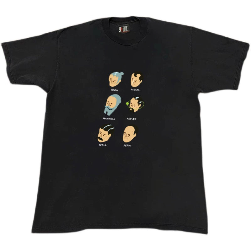 Hong Kong-Style Six Old Men Graphic T-Shirt