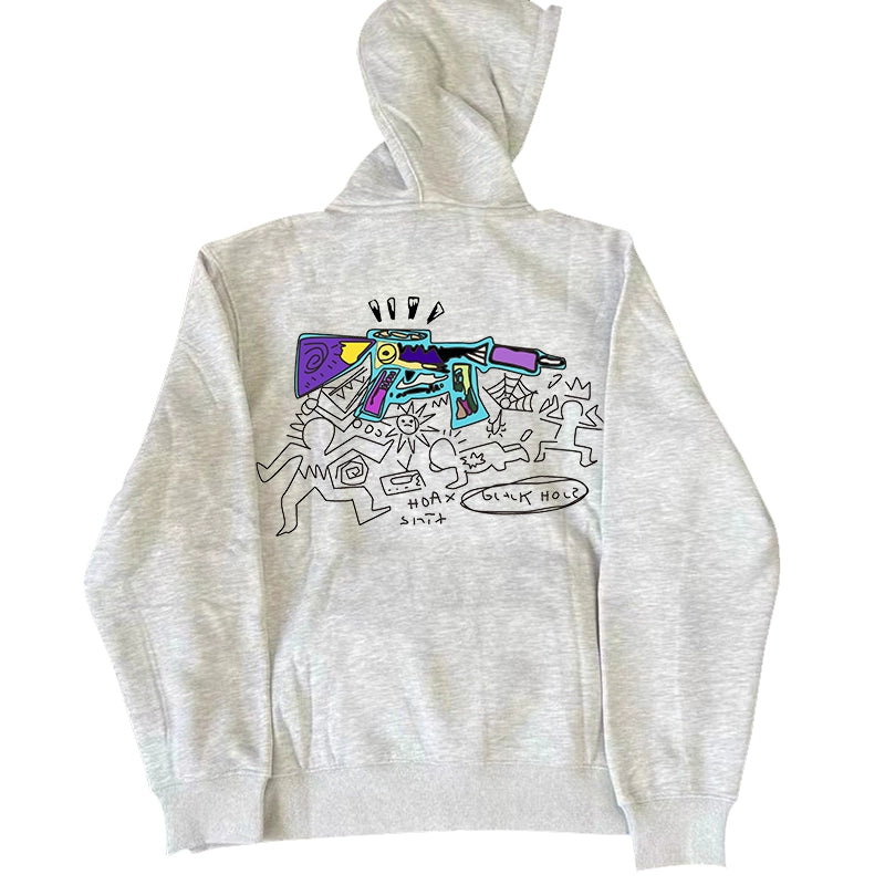 Prank Graffiti Vintage Hoodie in Autumn-Winter Style