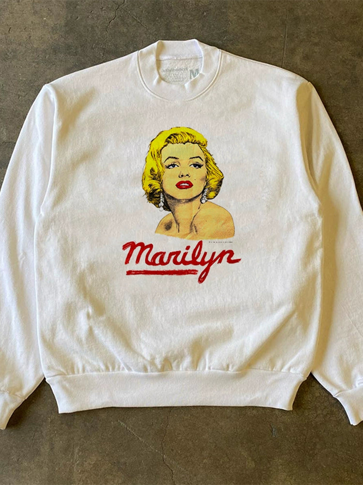 Retro Marilyn Monroe Urban Texture Sweatshirt