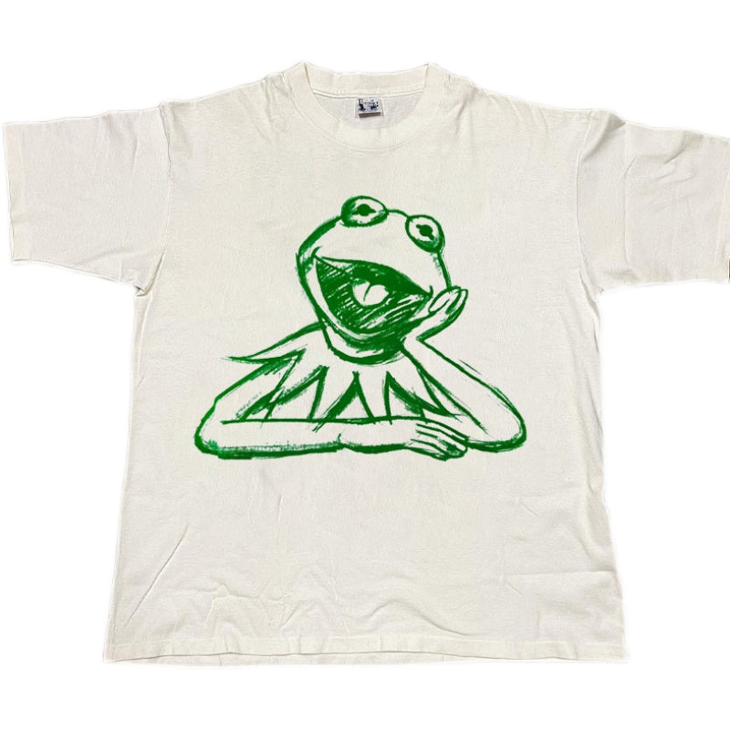 Graffiti Frog Graphic Print T-Shirt