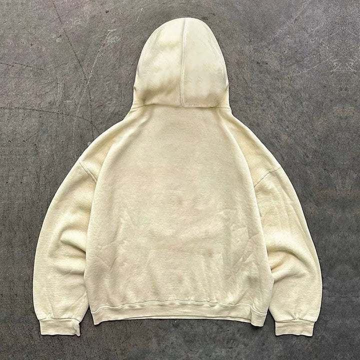 Vintage-Inspired Hong Kong Style Hooded Sweatshirt