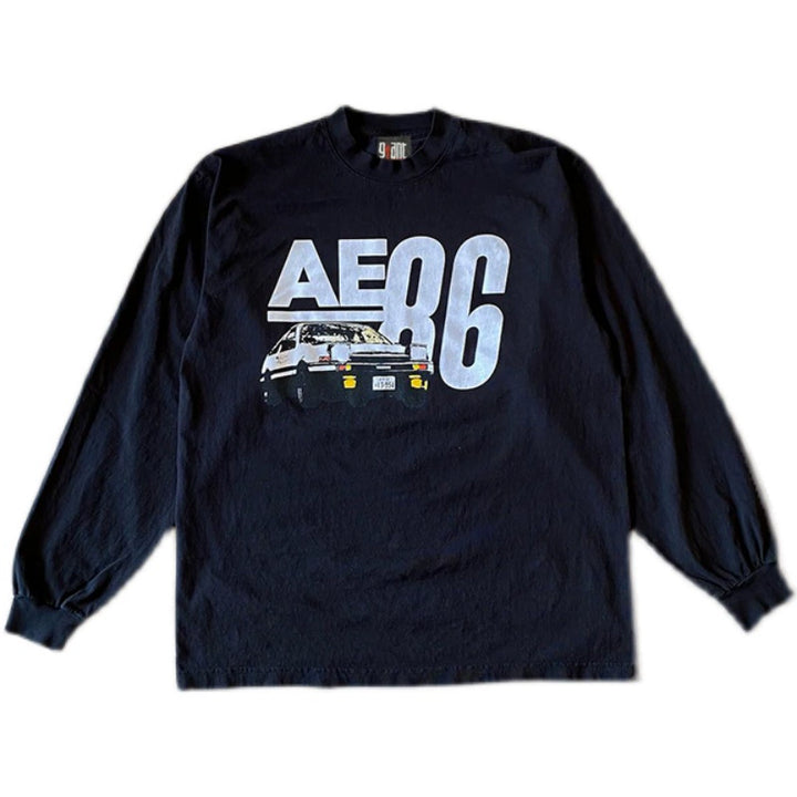 Hip-Hop AE86 Inspired Heavy Duty Long-Sleeved T-Shirt