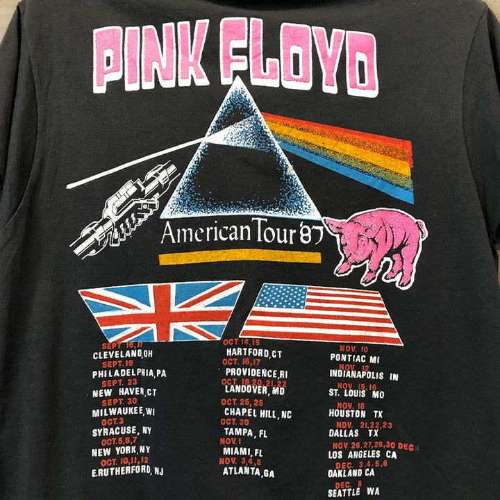 Pink Floyd Pink Floyd Rock Band Fan Wall Flying Pig Graffiti Short Sleeve Men's and Women's Loose T-Shirt Trend