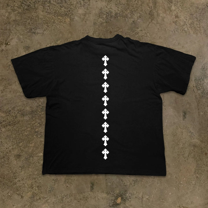 Cotton Heavy Cross Design Graphic Tee