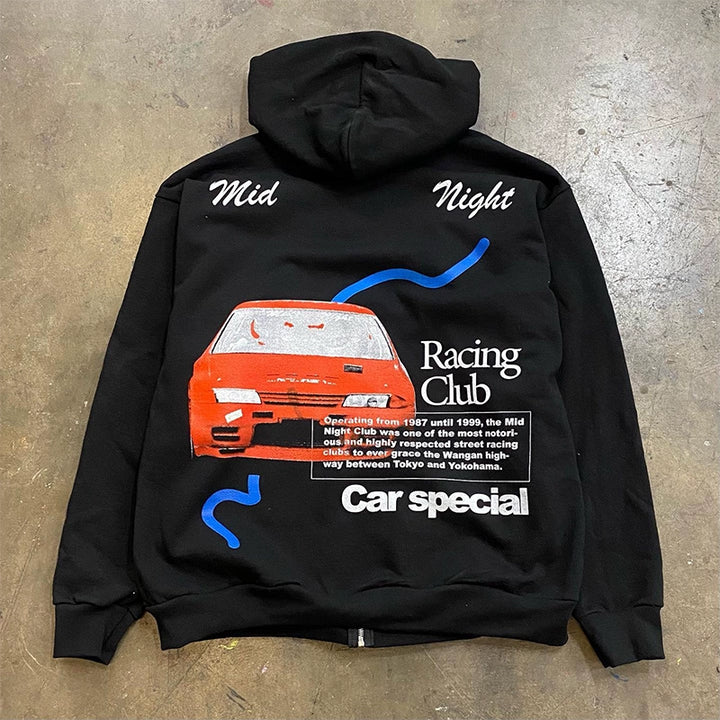 Vintage Car Club Graphic Hoodie