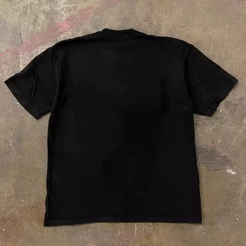 Vintage American Graphic Tee with Unique Prints