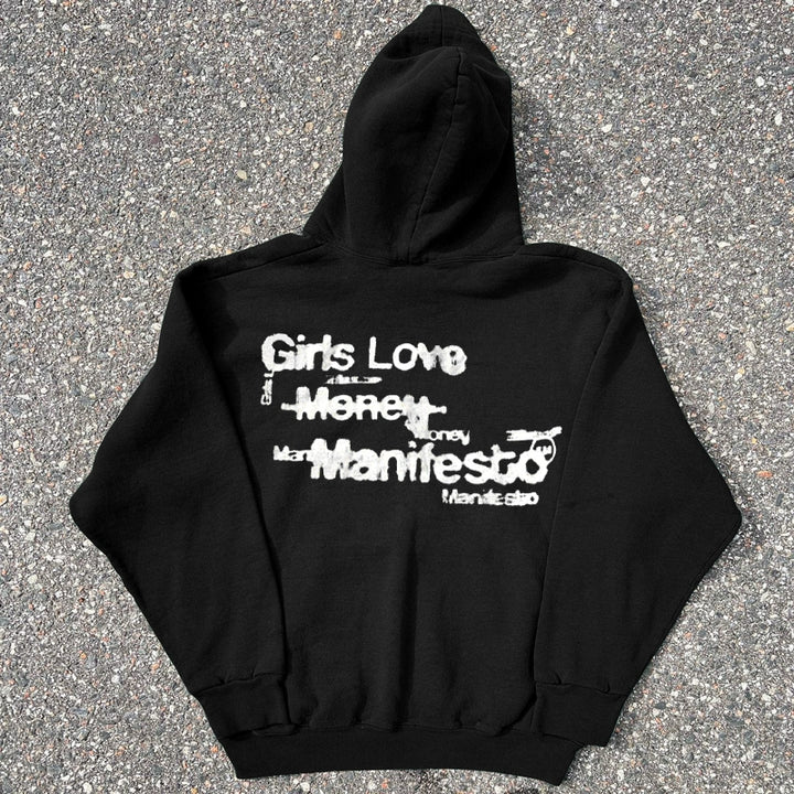 Unique Graphic Lettering Streetwear Hoodie