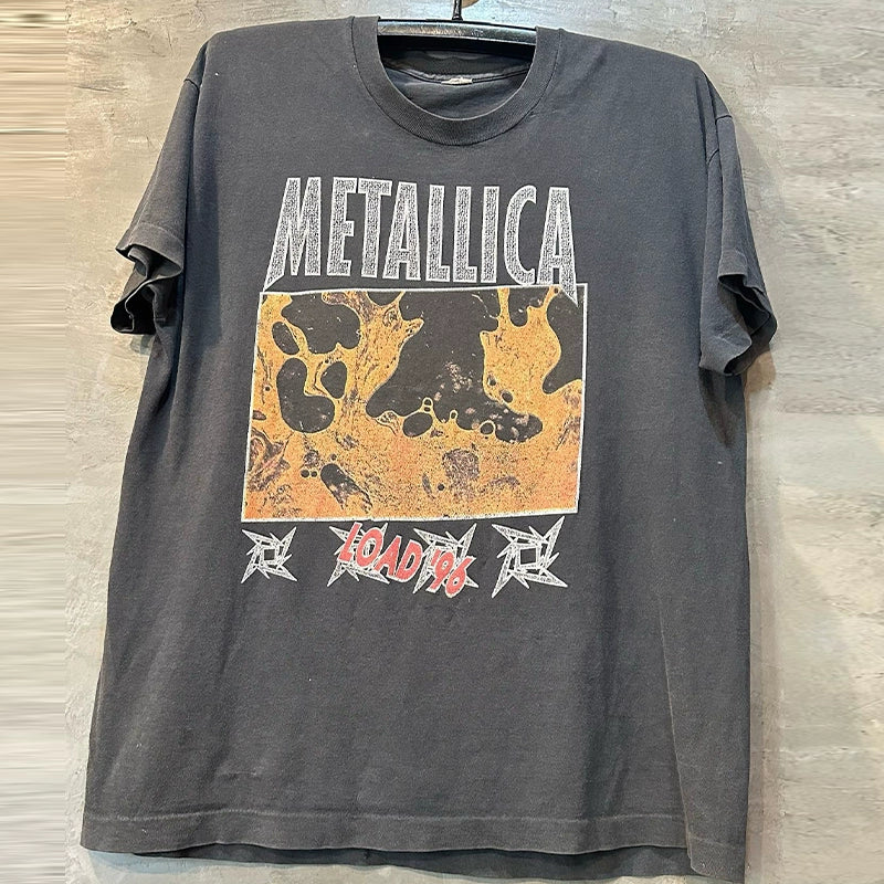 Vintage Metallica Nostalgic Rock Cotton T-Shirt