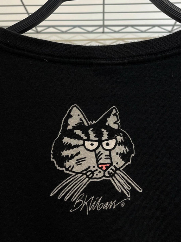 Retro Bad Cat Cartoon Graphic T-Shirt