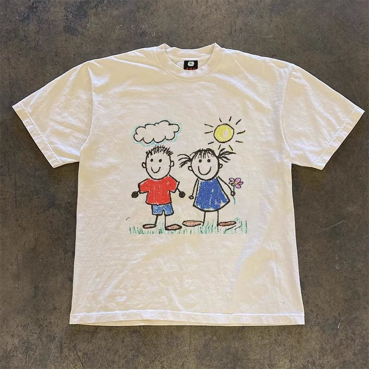Boy and Girl Scribble Shirt