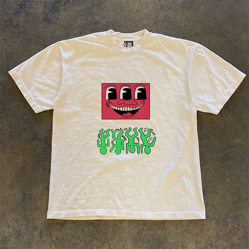 Three-Eyed Heavyweight Hip-Hop Inspired T-Shirt