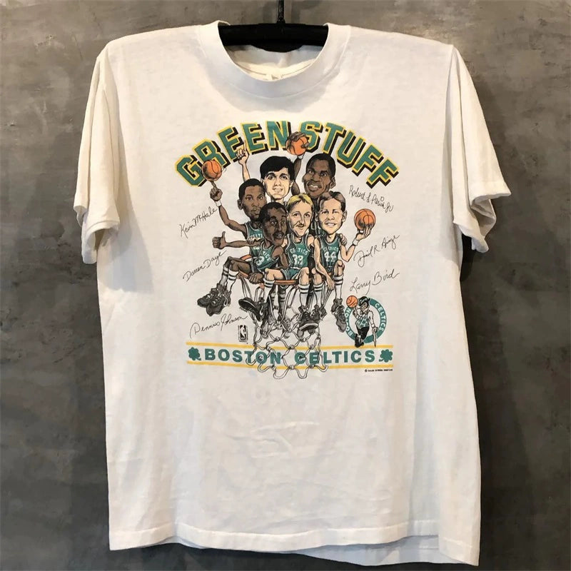 Celtics Green Anime Basketball Short Sleeve T-Shirt