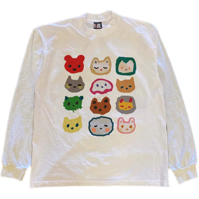 Funny Animal Icon Long-Sleeve T-Shirt