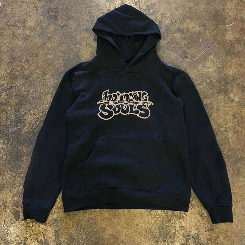 Beating Soul Letter Vintage Hooded Sweatshirt