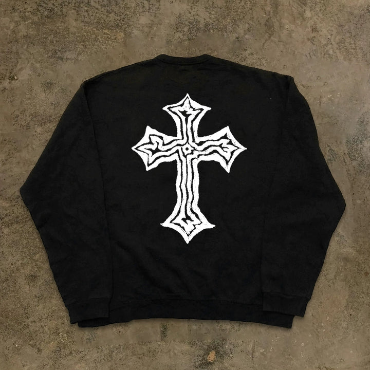 Vintage Graffiti Cross Design