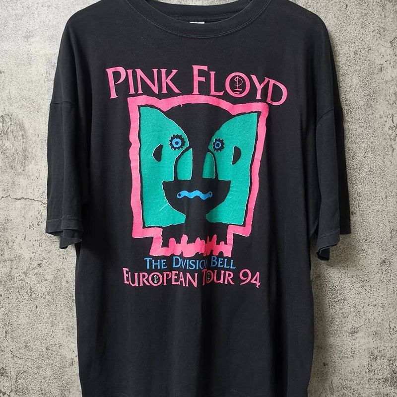 Vintage Retro Pink Floyd and Justin Bieber Graphic T-Shirt