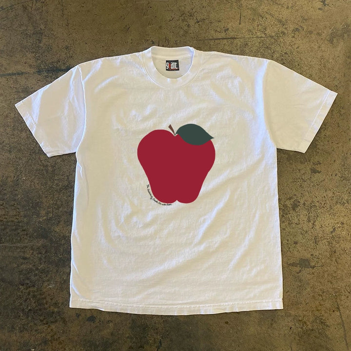 Impermeable Red Apple Niche Design Short-Sleeved T-Shirt