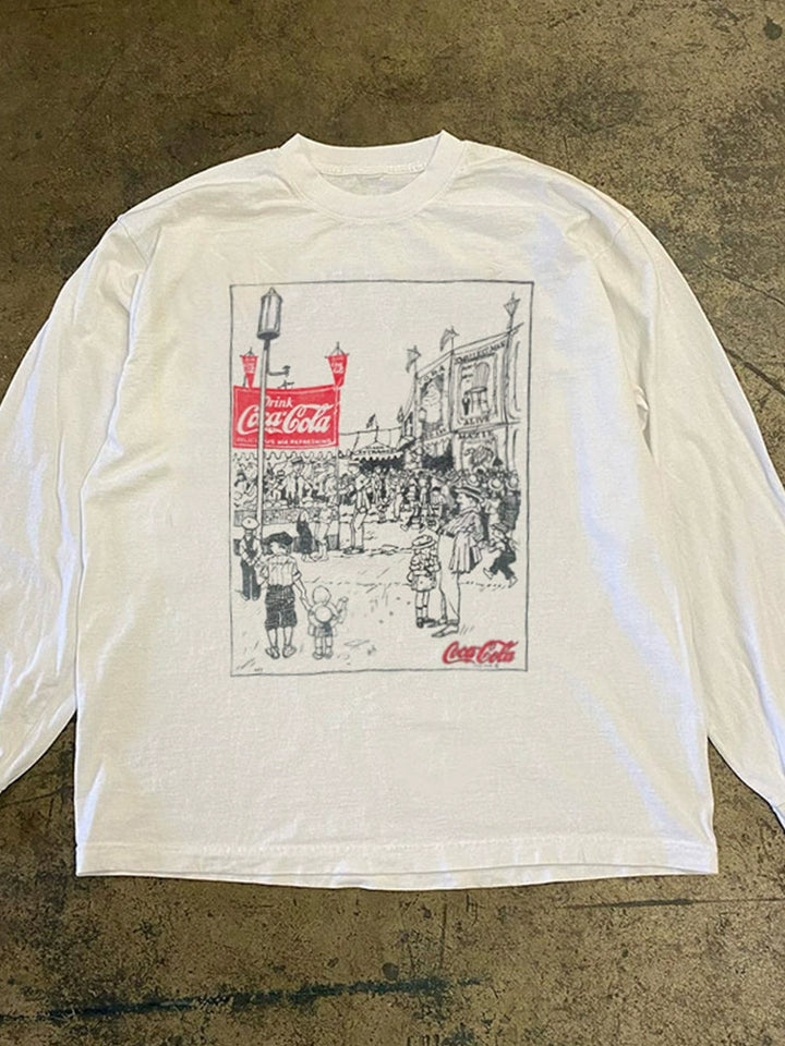 Urban Graffiti Vibe Cotton Crewneck T-Shirt